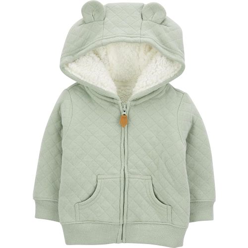 Simple Joys by Carter's Baby Hooded Sweater Jacket with Sherpa Lining