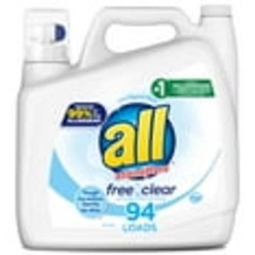 all Liquid Laundry Detergent, Free & Clear, Hypoallergenic, Dermatologist Recommended, 141 Ounce, 94 Loads