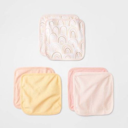 Baby 6pk Garden Washcloth - Cloud Island™, Color: Pink