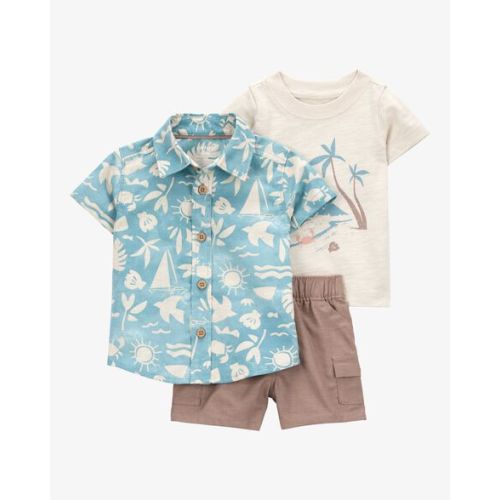 Baby 3-Piece Beach Print Little Short Set - Carter's | Carter's