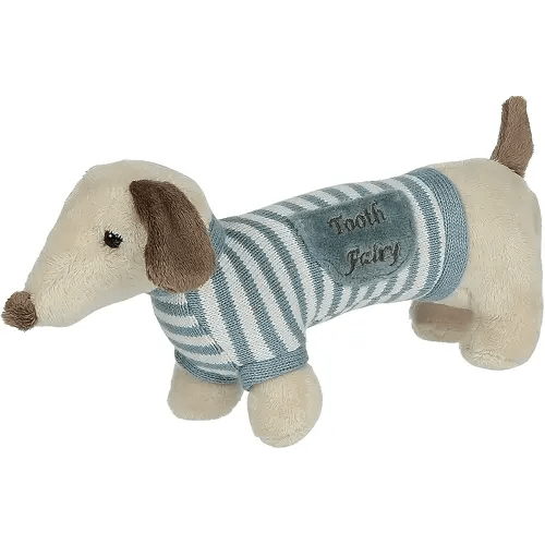 Maison Chic | Slim the Winnie Dog Dachshund Tooth Fairy Pillow Stuffed Animal Plush Doll with Pocket | First Loose Tooth | Celebrate First Milestone