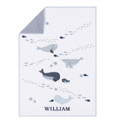 Jack Nautical Whale Baby Quilt