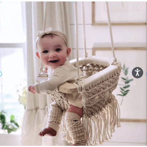 Macrame Baby Swing | 100% Organic Cotton | Finn + Emma
