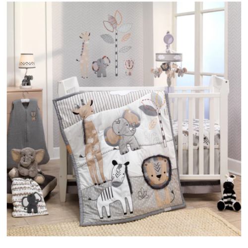 Jungle Safari 6-Piece Baby Crib Bedding Set | Buy 6 Piece Crib Bedding Set in Jungle Safari - Lambs & Ivy