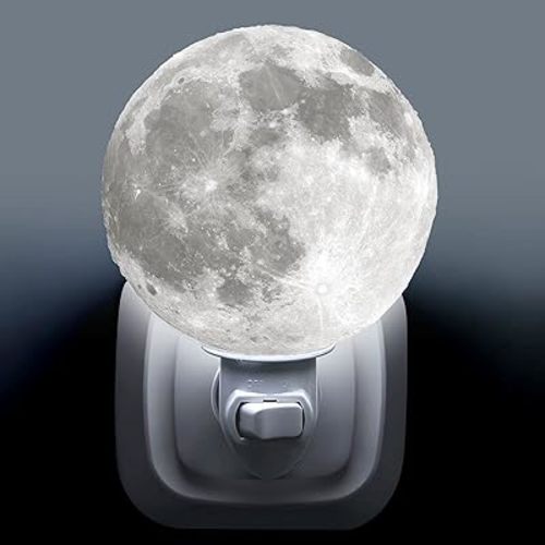 Moon Night Lights Plug in Light up Moon Night Lamp 4 Inch Lithophane Moon 3D Printing Night Light Moonlight LED Light for Women Birthday Gifts Room Decor Bedroom Decorations