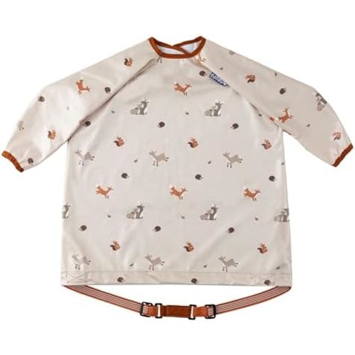 BIBaDO - Long Sleeve Baby Bibs - Babies & Toddlers 6-36 Months - Coverall Baby Led Weaning Bib - Easy Wipe, Soft & Waterproof