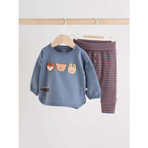 Blue Woodland Top and Leggings 2 Piece Baby Set (0mths-3yrs)