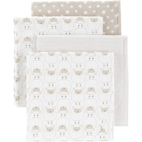 Carter's 4-Pack Soft Breathable Cotton Receiving Blankets