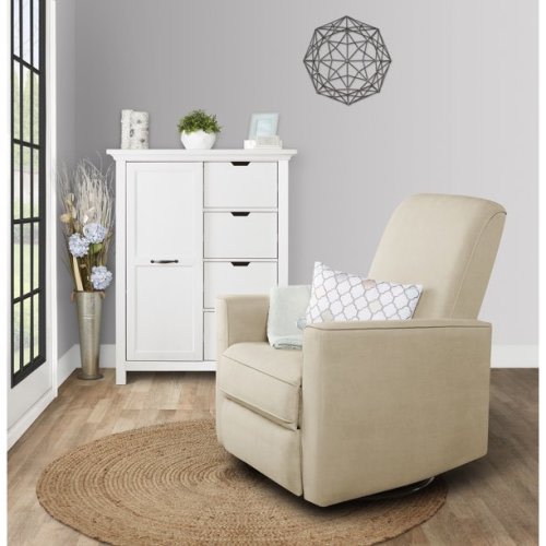 Evolur Harlow Power Recliner and Gliding Rocker with USB Charger Port In Shell