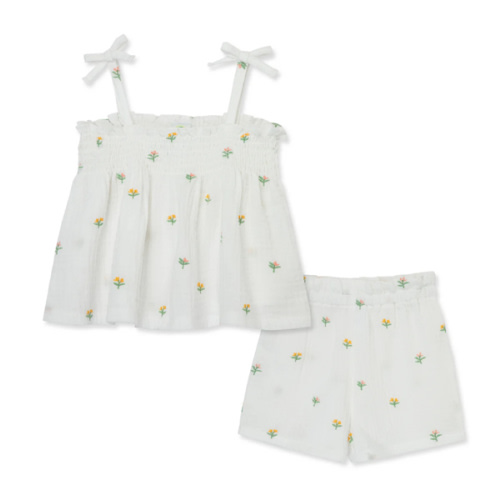 Floral Gauze Short Set (12M-24M)