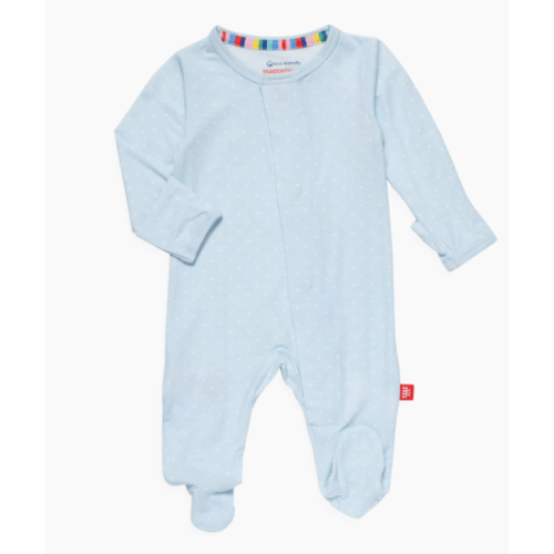 Shop Magnetic Me Baby's Pin Dot Ruffle-Trimmed Footie | Saks Fifth Avenue