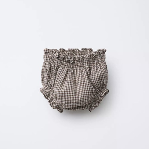CHECKERED BOTTOMS - Brown / Ecru | ZARA United States