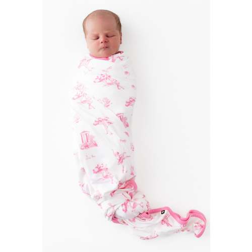 Swaddle Blanket in Toile Ballet