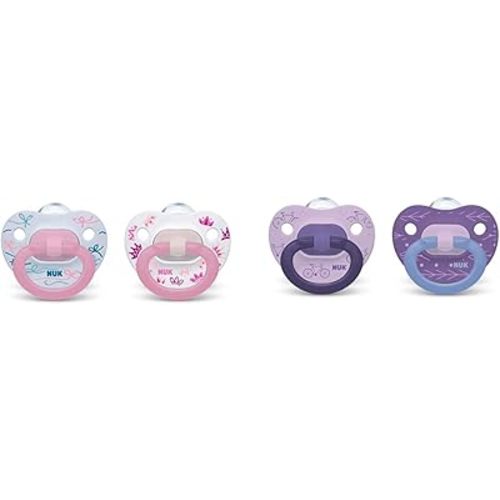 NUK Orthodontic Pacifiers, Girl, 18-36 Months, 2-Pack with NUK Orthodontic Pacifiers, Girl, 18-36 Months, 2-Pack