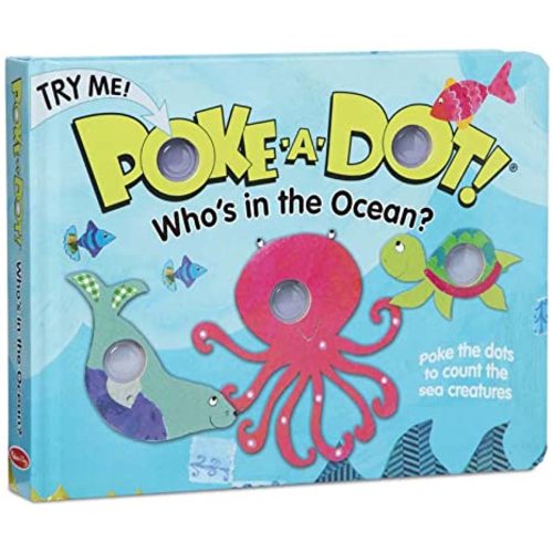 Melissa & Doug Children's Book - Poke-a-Dot: Who’s in the Ocean (Board Book with Buttons to Pop)