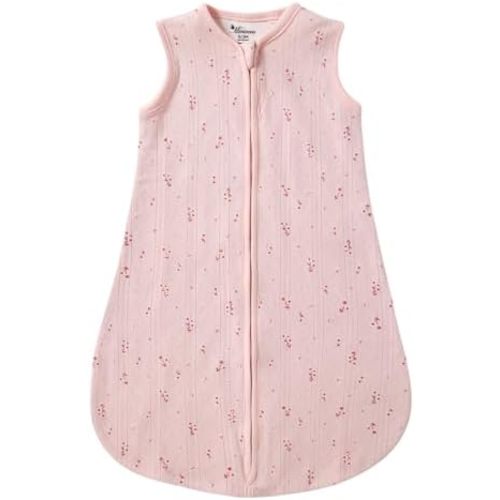 Sleeping Bag 0-6 Months, Organic Cotton Wearable Blanket with Zipper, Sleep Sack Tog 0.5 for Baby Boy Girl
