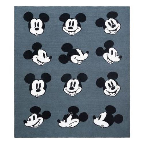 Disney Mickey Mouse Faces Feather Knit Fluffy 50x60 Throw Blanket