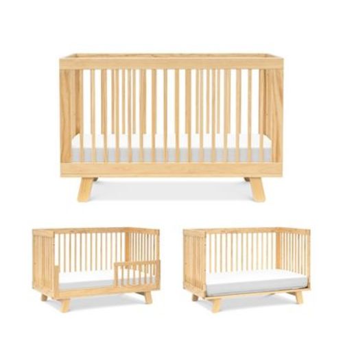 Babyletto Hudson 3-in-1 Convertible Crib with Toddler Bed Conversion Kit - Natural