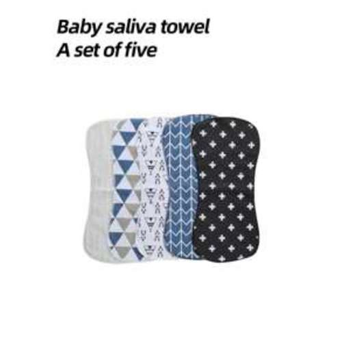 Baby Feeding Towel - Anti- Milk & Burp Cloth, Nursing Supportive Rug & Soft Washcloth, Handkerchief For Boys, Newborn Blanket, Blue