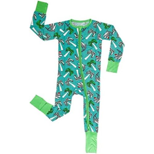 Jawlly Baby One Piece Christmas Pajamas, Viscose from Bamboo and Spandex