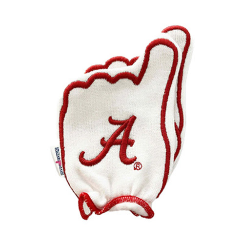 WHITE—INFANT—Alabama Roll Tide Fan Mitts