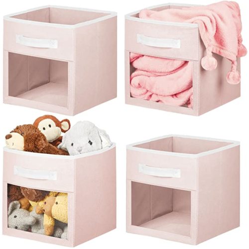 mDesign Fabric Drawer Organizer Bins, Kids/Baby Nursery Dresser, Closet,  Shelf, Playroom Organization, Hold Clothes, Toys, Diapers, Bibs, Blankets