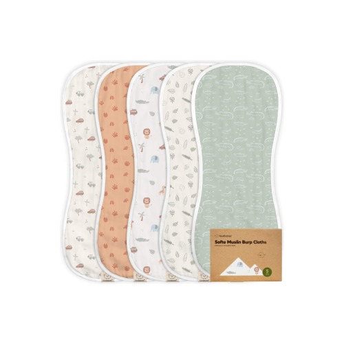 KeaBabies Softe Muslin Baby Burp Cloth, Wilderness
