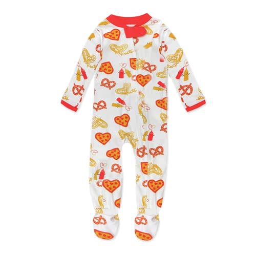 HonestBaby Sleep and Play Footed Pajamas One-Piece Sleeper Jumpsuit Zip-Front PJs Organic Cotton for Baby Boys, Unisex