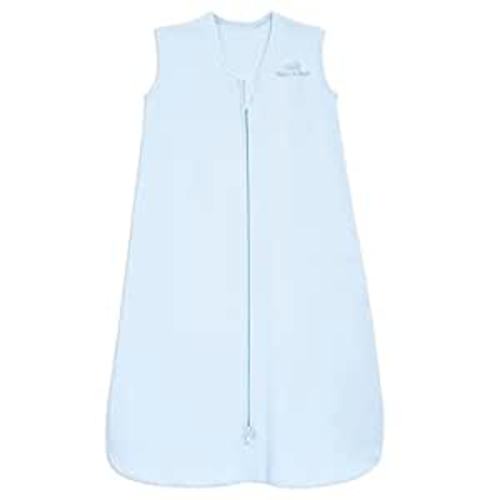 HALO SleepSack, 100% Cotton Wearable Blanket, Swaddle Transition Sleeping Bag, TOG 0.5, Baby Blue, Medium