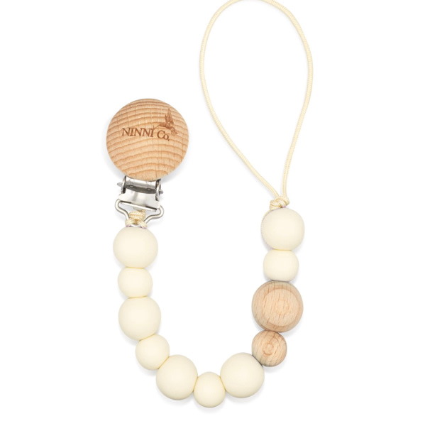 Ninni Co. Marshmallow Cream Pacifier Clip