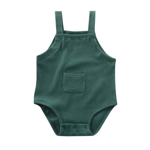 Timegard Unisex Baby Clothes Newborn Sleeveless Overalls Onesie Toddler Infant Comfy Rompers Solid Color