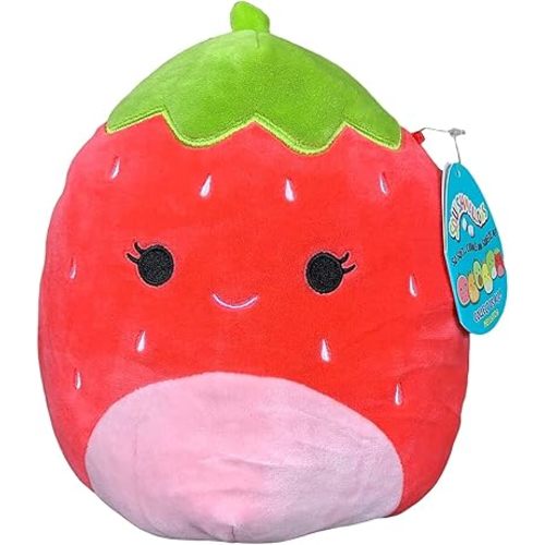 Squishmallows Oficial Kellytoy Food Squad Plush Toys Soft Plush Animal (8 Inch, Scarlett Strawberry)