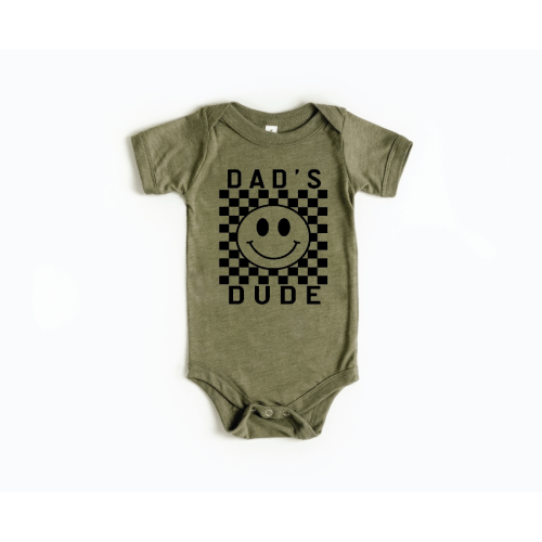 Dad's Dude Checkered Onesie