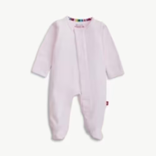 Magnetic Onesie - Soft Petal Pink - (Size 0-3)