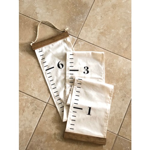 Tan Fabric growth chart | fabric height tracker | portable growth chart | personalized growth chart