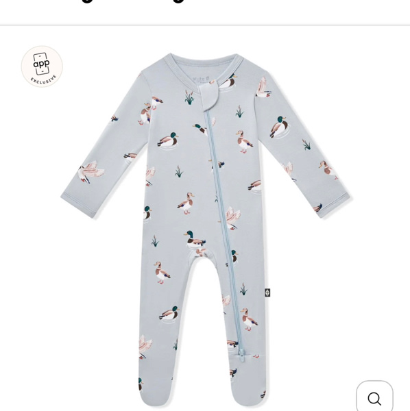 Zippered Footie in Mallard Duck