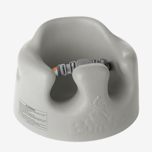 Bumbo Baby Infant Soft Foam Comfortable Support Wide Floor Seat with 3 Point Adjustable Harness for Ages 3 to 12 Months, Cool Grey
