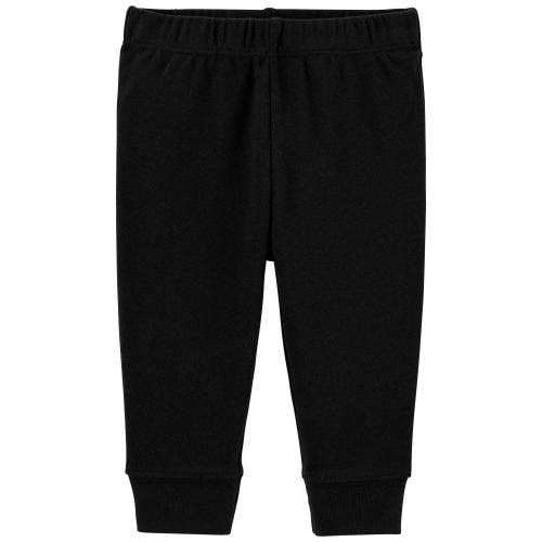 Baby Pull-On Cotton Pants - Style,Black