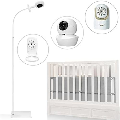 Baby Monitor Floor Stand Holder Compatible with Infant Optics DXR-8 Pro,Nanit Pro & Flex Stand,Babysense HDS2/V43,Also Cameras with 1/4 Thread Connection 67" Adjustable Height Baby Monitor Floor Stand