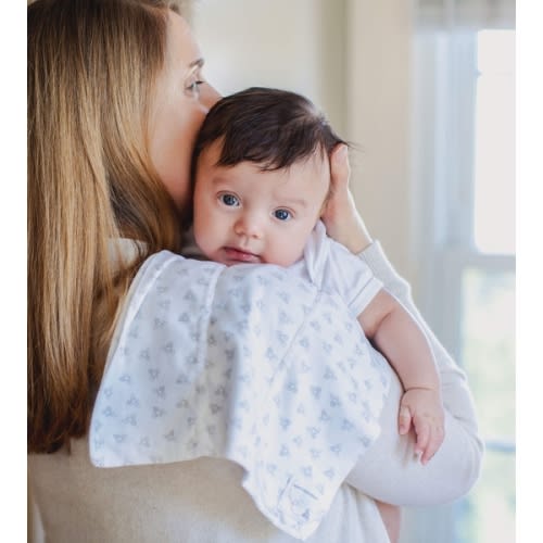 Extra Absorbent Organic Baby Burp Cloths 5 Pack - Heather Grey