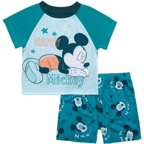 Disney Mickey Mouse Toddler Boys' 2-Piece Pajama Sleepwear Set, Teal Dreams, 3T