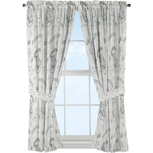 Jay Franco Harry Potter Spellbound 63" Drapes, 63 Inch, Gray
