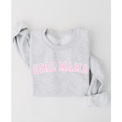 Girl Mama Varsity Outline Pullover