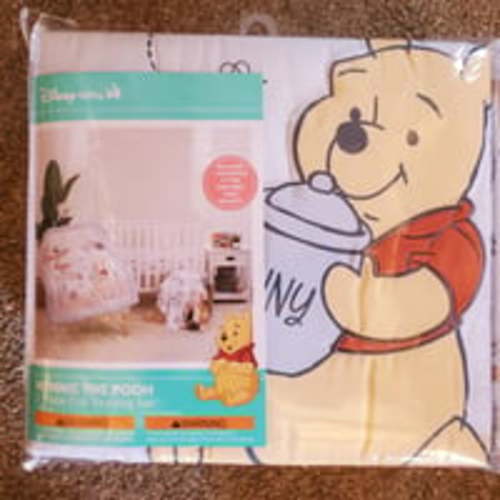 DISNEY BABY WINNIE THE POOH 3PC CRIB BEDDING SET-COMFORTER/FITTED SHEET/BLANKET