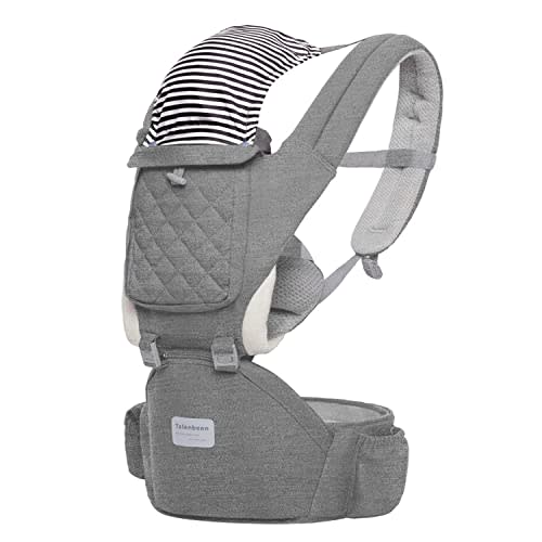 Baby Carrier, 6-in-1 Baby Carrier Newborn to Toddler, Baby Carrier with Hip Seat Lumbar Support 7-41 lbs, Adjustable Baby Holder Carrier for All Seasons & Positions