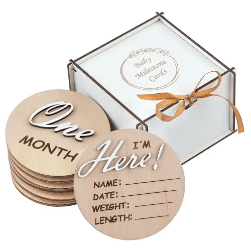3D Wooden Monthly Milestone Cards, For Baby Photos, Monthly Milestone Marker, Monthly Milestone Wood Discs, Baby Months Signs, Baby Shower Gift, Milestone Wooden Circles, Monthly Baby Milestone