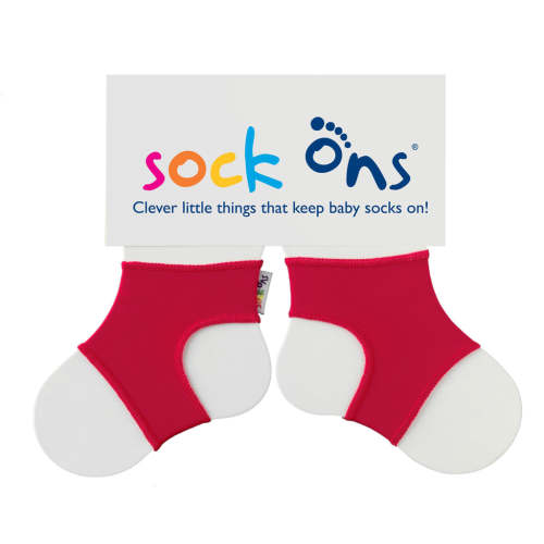 Sock Ons- Red 0-6m