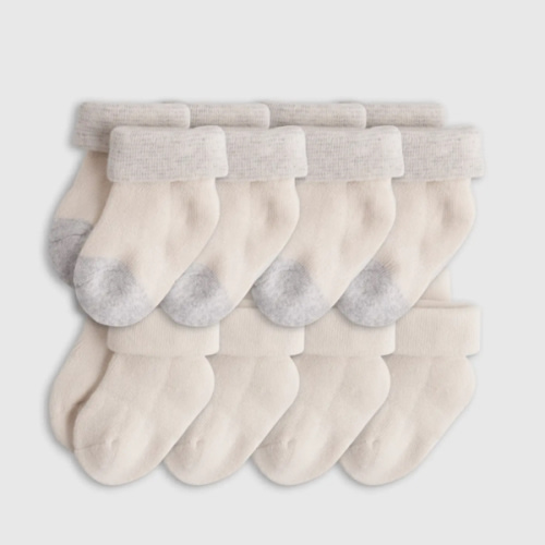 Organic Fold Over Socks 8-Pack - Baby Boy