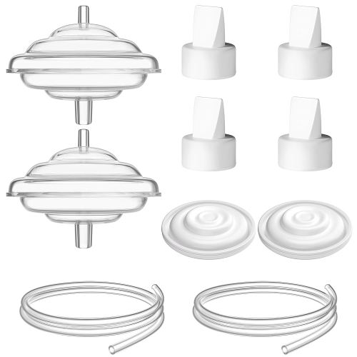 Breast Pump Replacement Parts for Spectra Motif Luna Cimilre Ameda MYA Breastpumps, Replace Duckbill Valves Backflow Protector Tubing Membranes for Spectra S2, S1, 9 Plus, Synergy Gold,10PCS