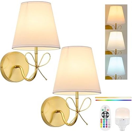 PASSICA DECOR Bow Wall Sconce LED Lights 15 Colors